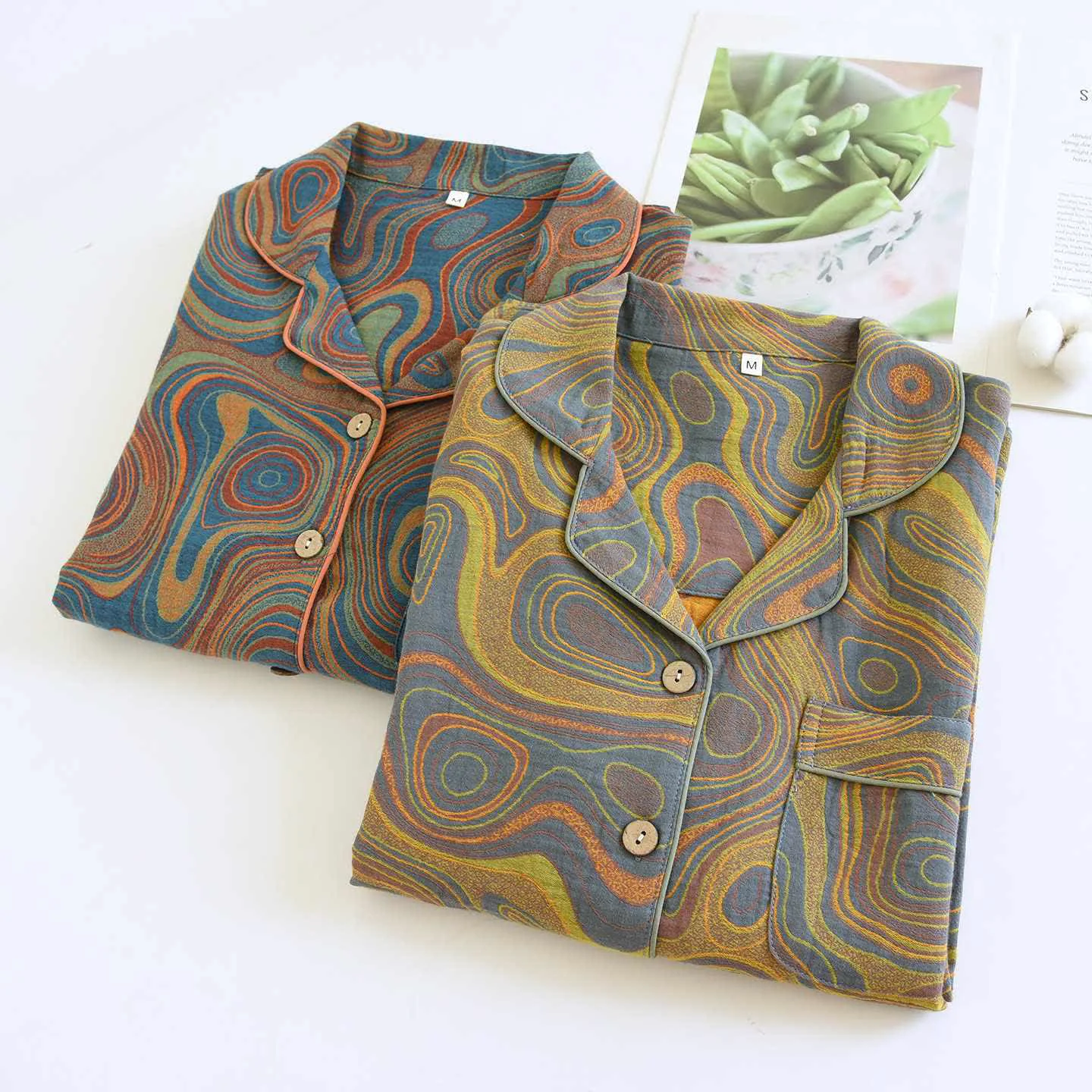 Official Ownkoti Artistic abstract Cotton Pajama Set Functional