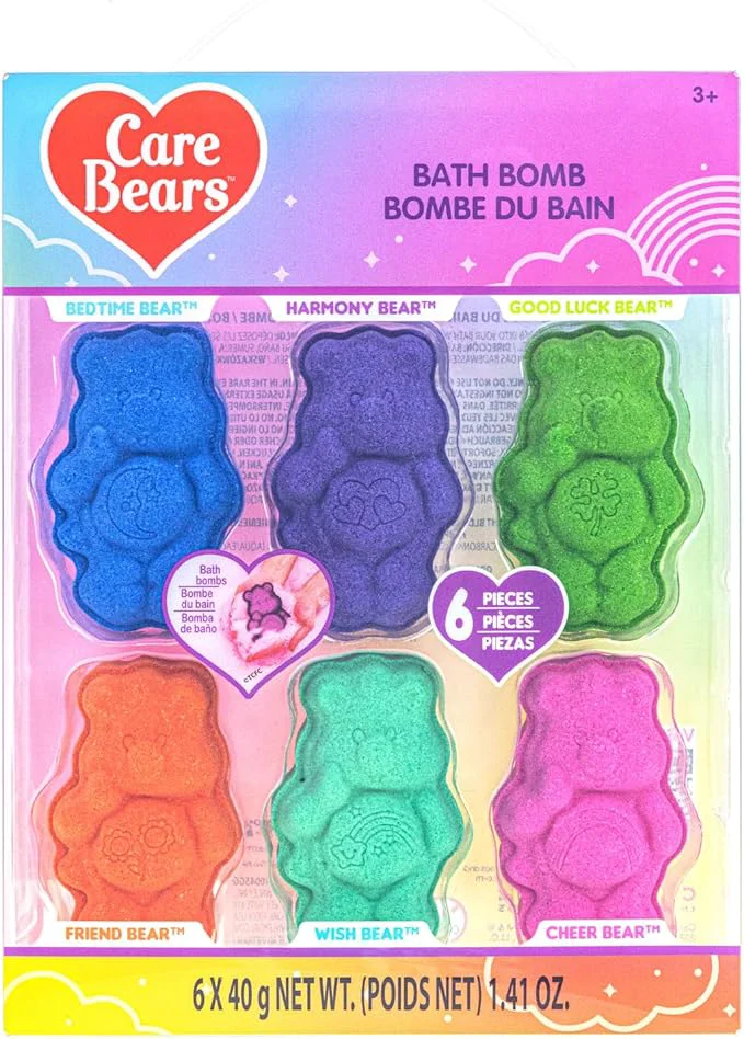 Unique Care Bears 6 Pack Bubblegum Scented Bath Bombs Reliable