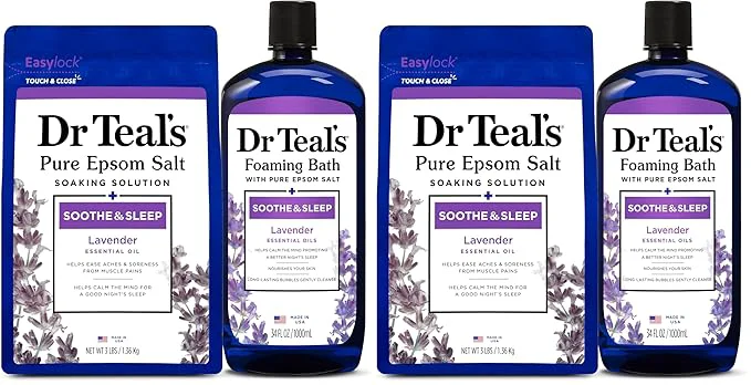 Exceptional Dr. Teal’s Epsom Salt Soaking Solution and Foaming Bath Crafted