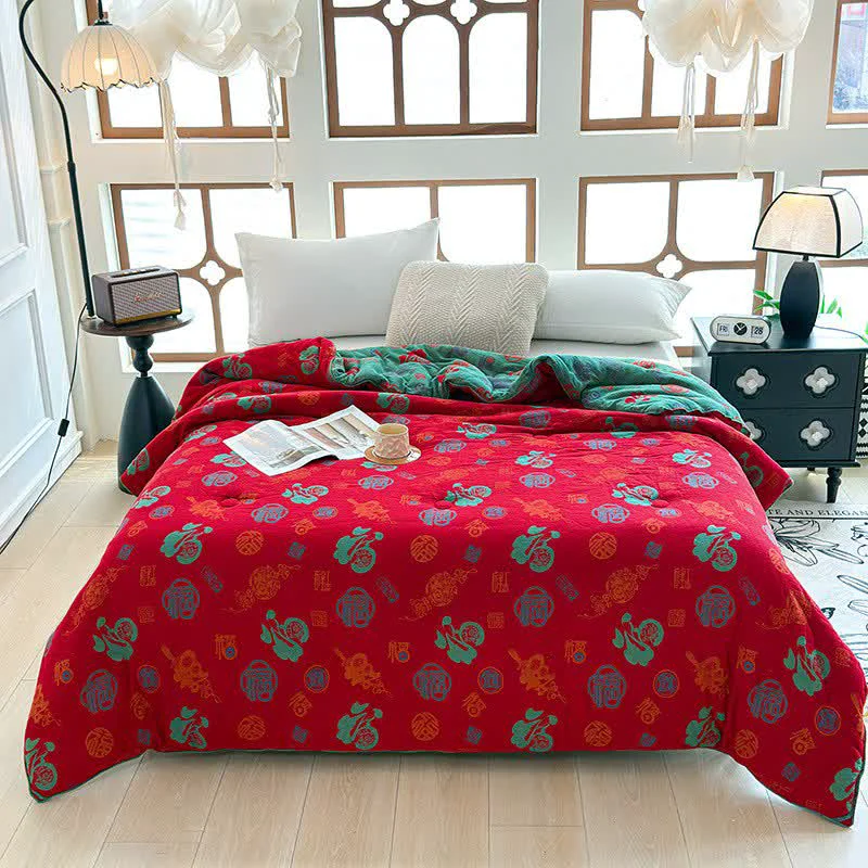 Classic Ownkoti Oriental Style Retro Cotton Gauze Quilt Genuine