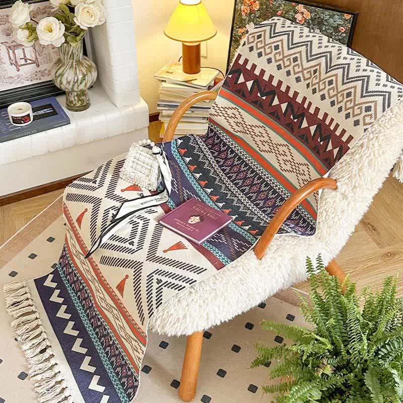 Advanced Ownkoti Boho Triba Cotton Linen Functional Mat Refined