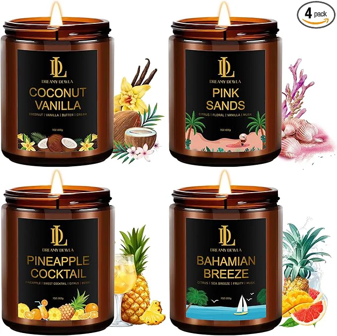 Versatile Scented Candles Set 4 Pack Soy Candles Proven