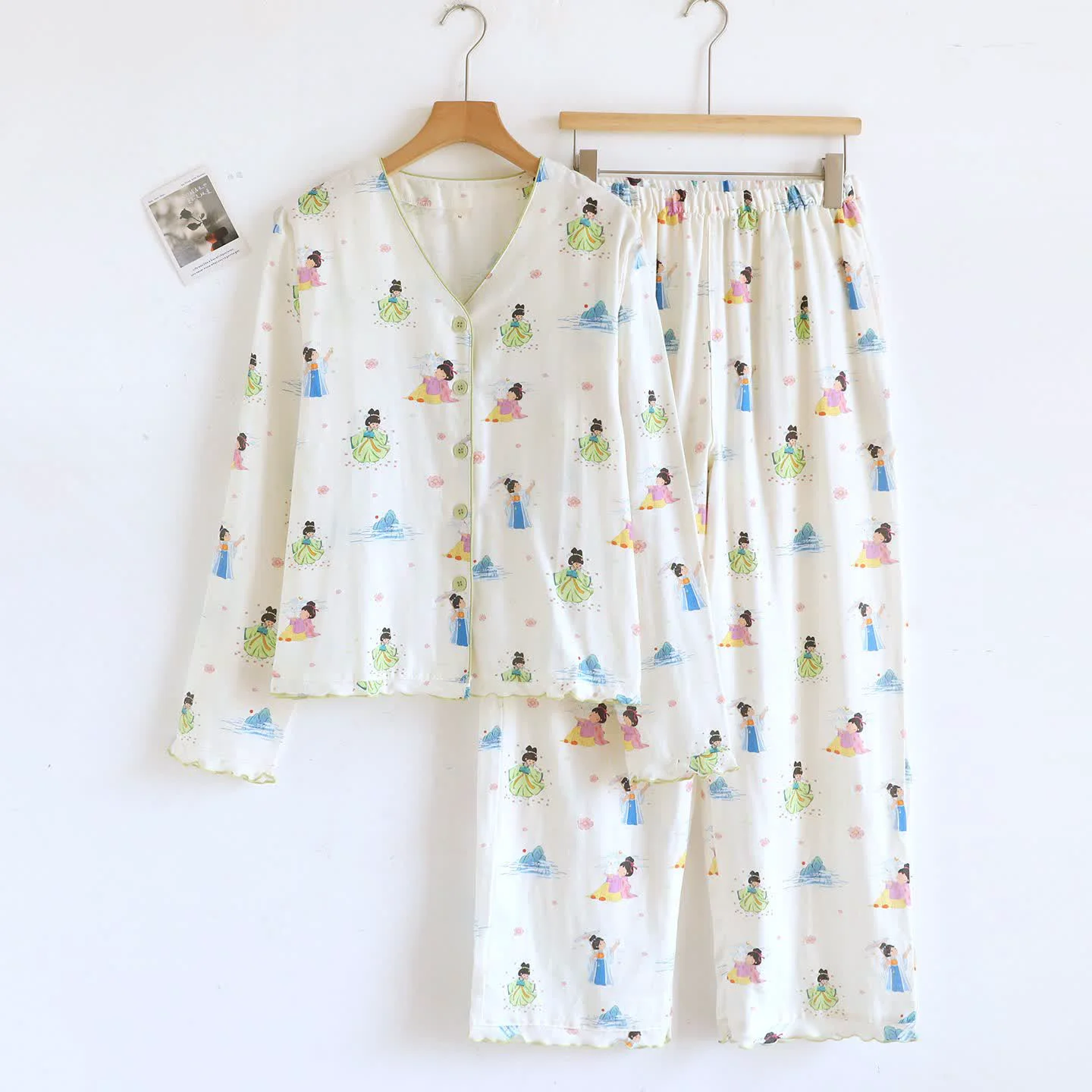 Trendy Ownkoti Oriental Cartoon Princess Cotton Gauze Loungewear Elite