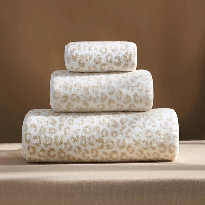 Smart Ownkoti Leopard Print Luxury Bath Towel Set 3-Pack Exclusive
