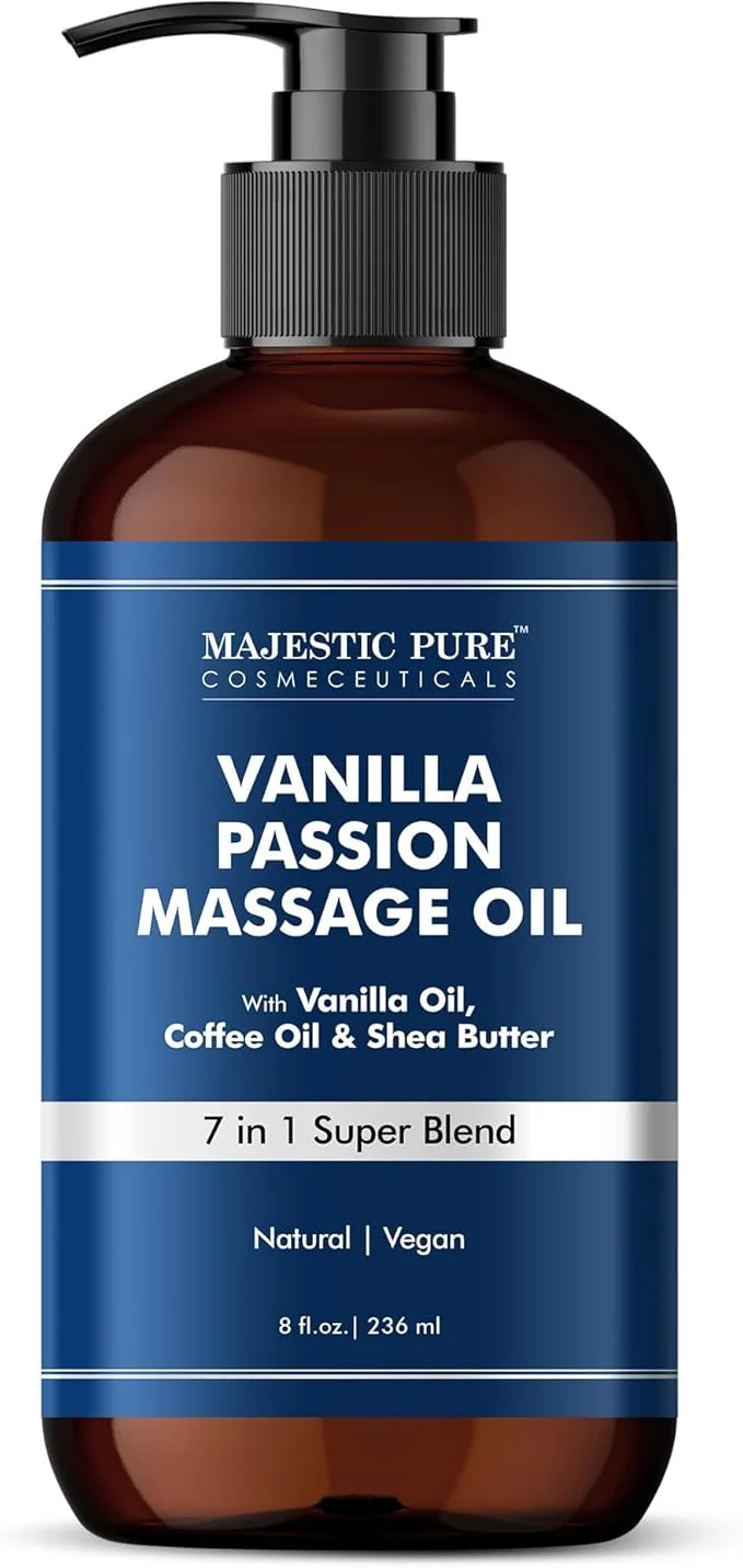 Classic MAJESTIC PURE Vanilla Passion Massage Oil High-Grade