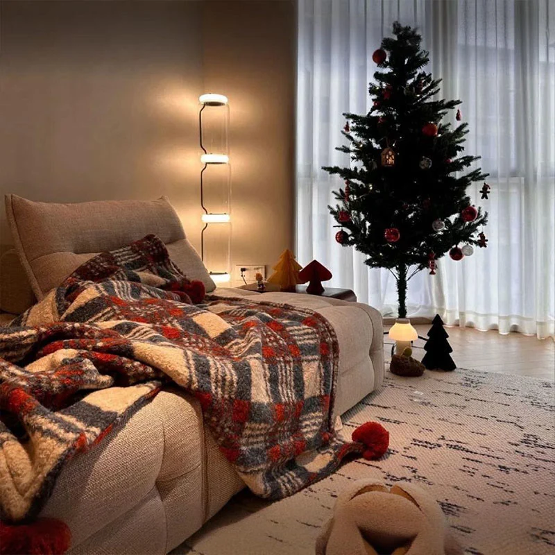 Clean Ownkoti Christmas Plaid Double-Sided Blanket Exceptional