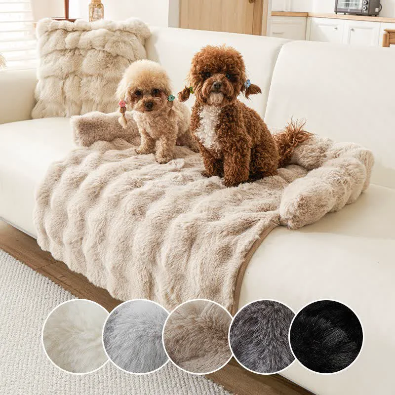 High-Performance Ownkoti Solid Plush Pet Sofa Bed Reusable
