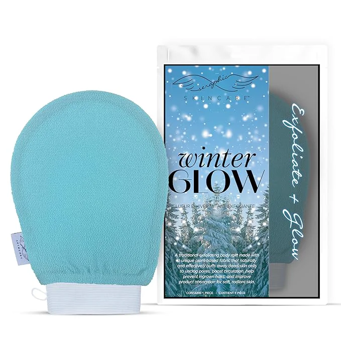 Healthy Seraphic Skincare Winter Glow Premium Exfoliating Mitt Exclusive