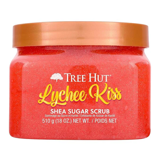 Contemporary Tree Hut Lychee Kiss Shea Sugar Scrub Exfoliating Hydrating Moisturizing Excellent