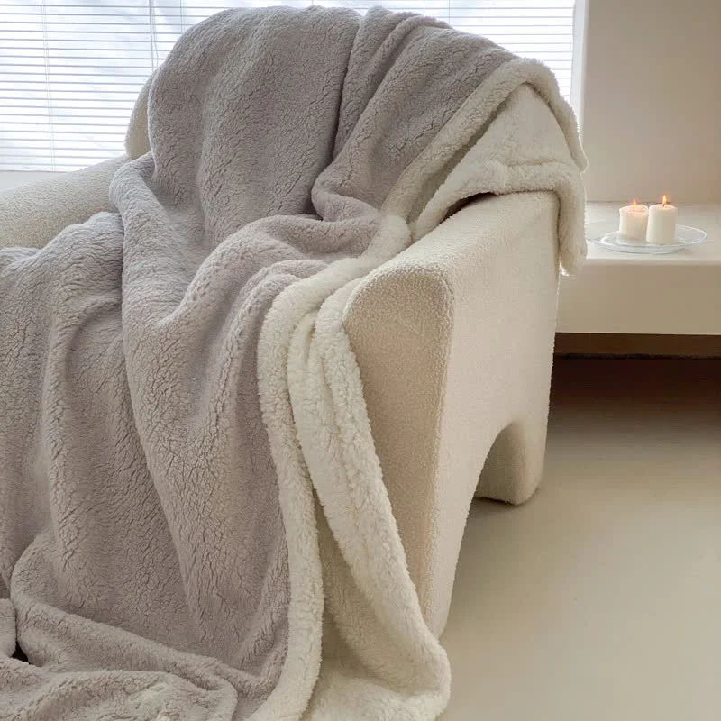 Sustainable Ownkoti Bow Sherpa Reversible Throw Blanket Soft