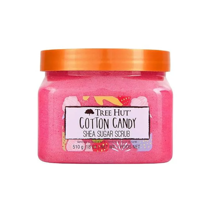 Organic Tree Hut Cotton Candy Shea Sugar Scrub Exfoliating Hydrating Moisturizing Premium Material