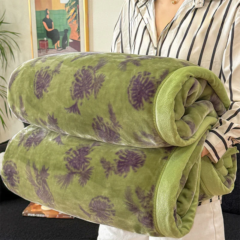 Lightweight Tropical Leaf Flannel Throw Blanket Powerful