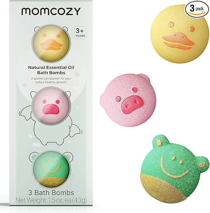 Practical Momcozy Natural Organic Essential Oil Bath Bombs Bath Bombs Gift Set Exceptional