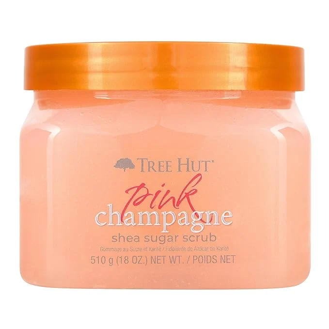 Original Tree Hut Pink Champagne Shea Sugar Scrub Exfoliating Body Scrub Removes Dead Smooth