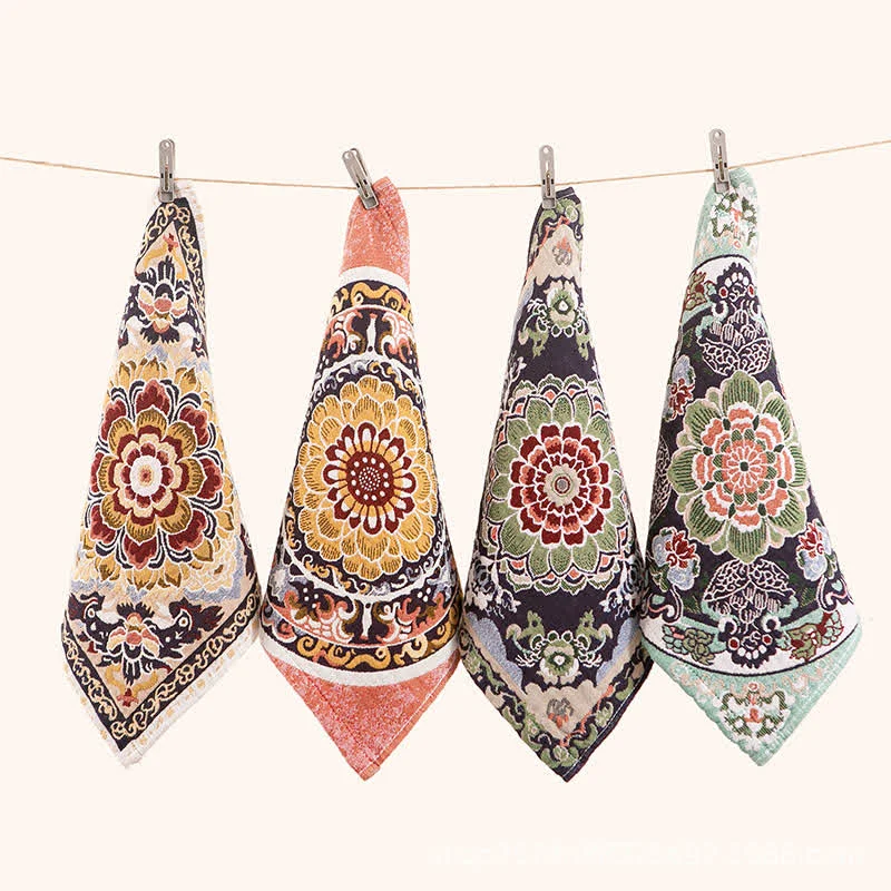 High-Grade Ownkoti Retro Floral Cotton Kitchen Absorbent Towel Certified