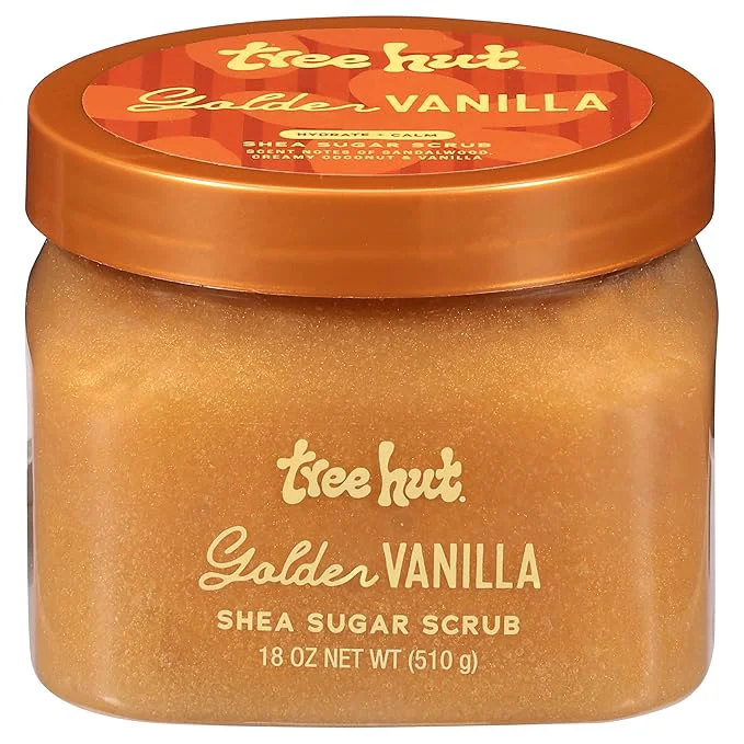Eco-Friendly Tree Hut Golden Vanilla Shea Sugar Scrub Exfoliating Hydrating Moisturizing Authentic