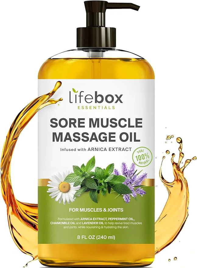 Soft Arnica Sore Muscle Massage Oil – Pure Natural Flexible