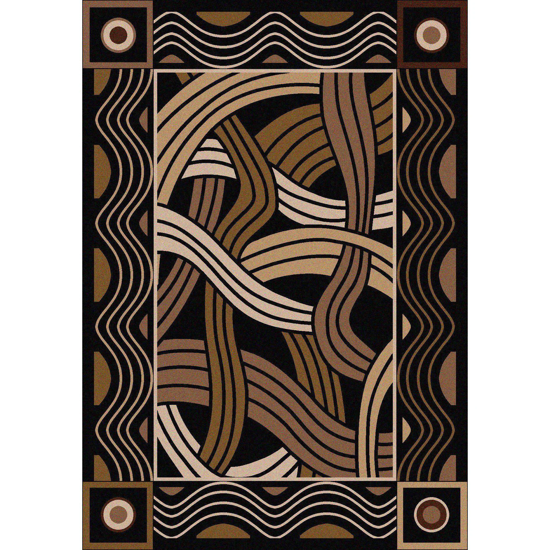 Traditional Tangled Rug – Black Superior