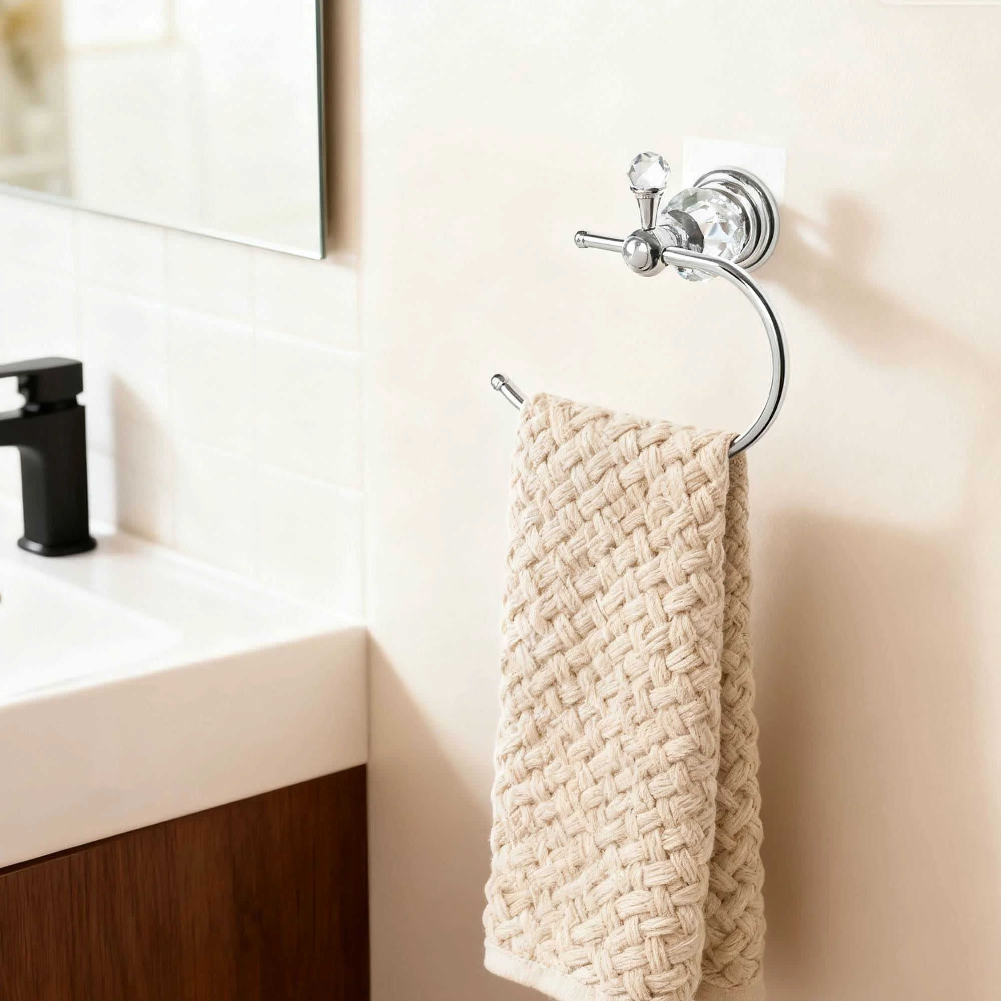 Reliable Ownkoti Modern Crystal Chrome Towel Holder Organic