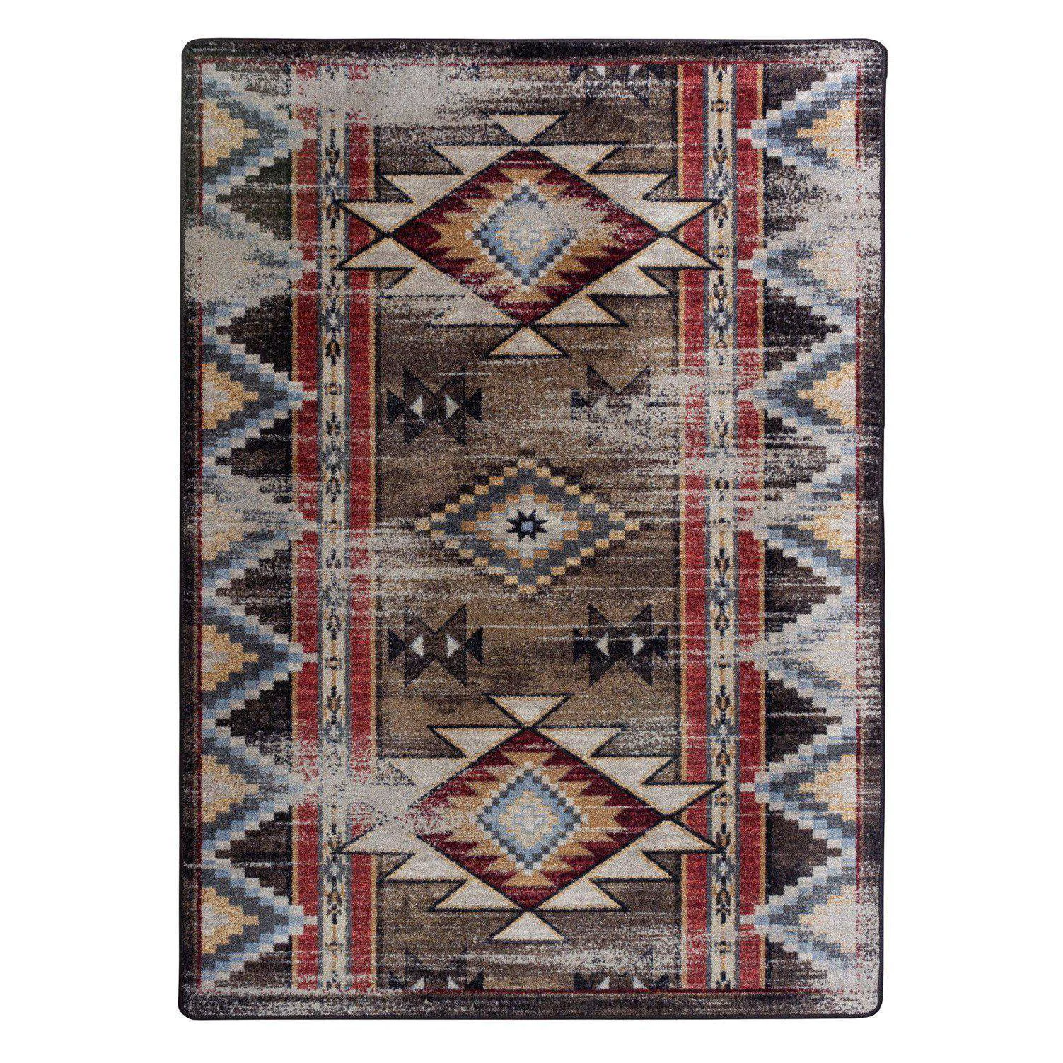 Safe Southwest Archers Distressed Rug – Brown High-Performance