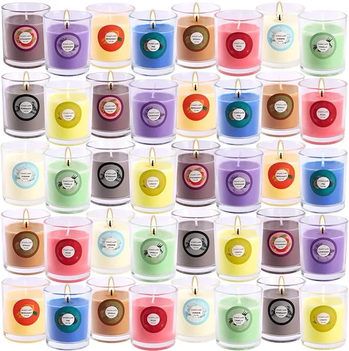 Selected YOROXRG Scented Candles Strawberry Aromatherapy Candles Soy Wax Glass Jar Casual