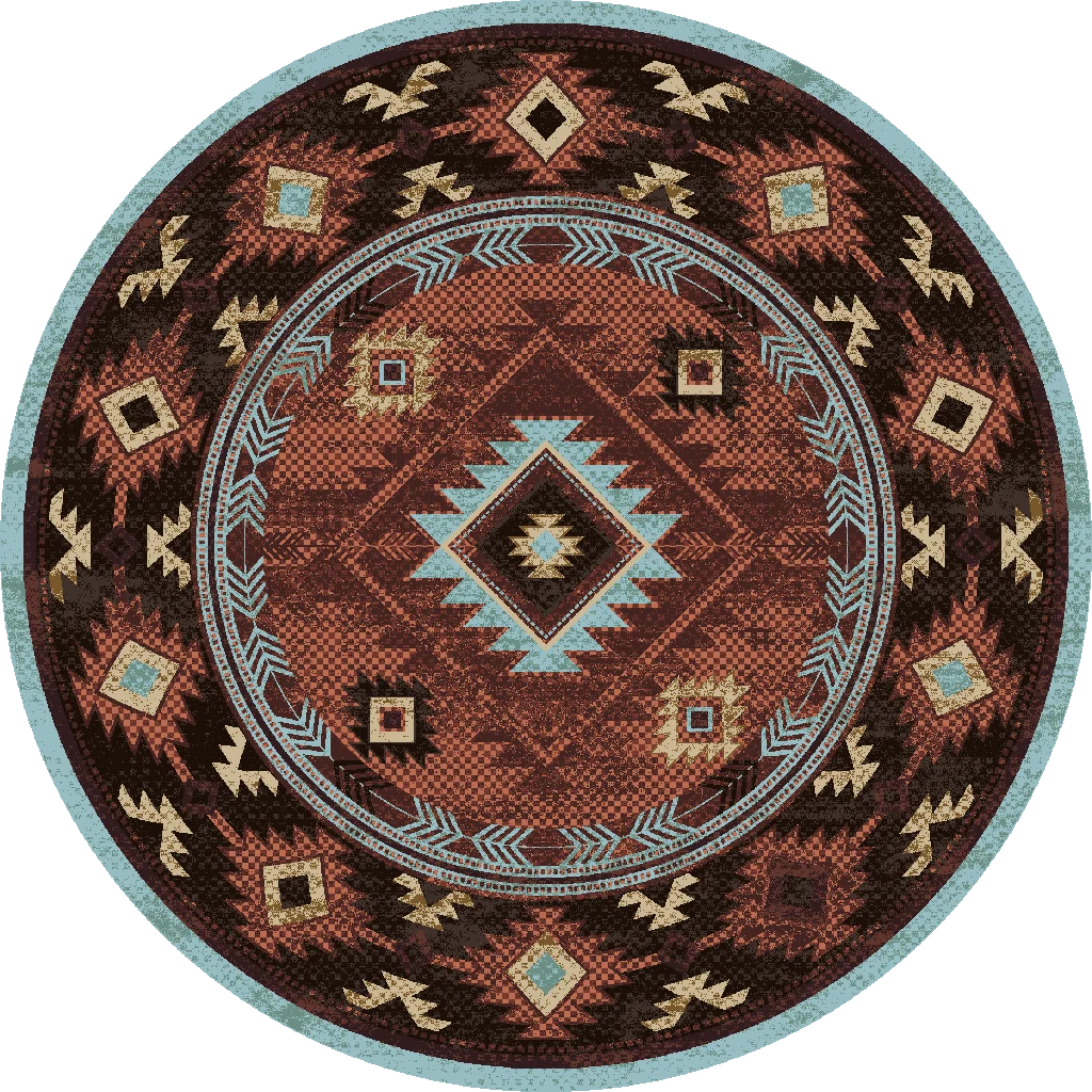 Casual Whisky On The River Rug – Rust High-Grade