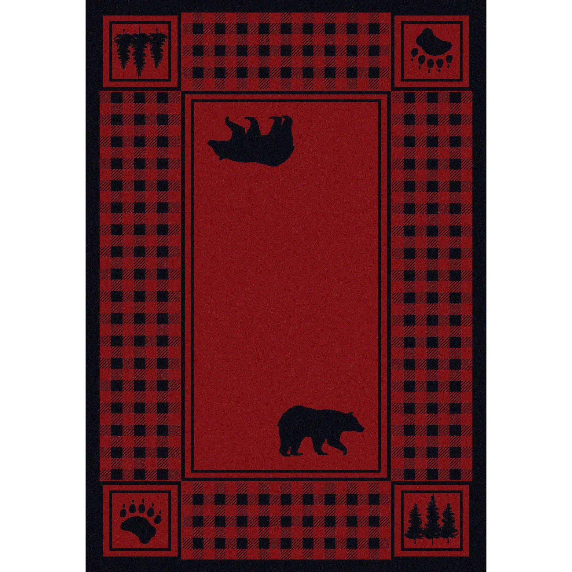 Secure Mother Bear Refuge Rug – Red Reliable