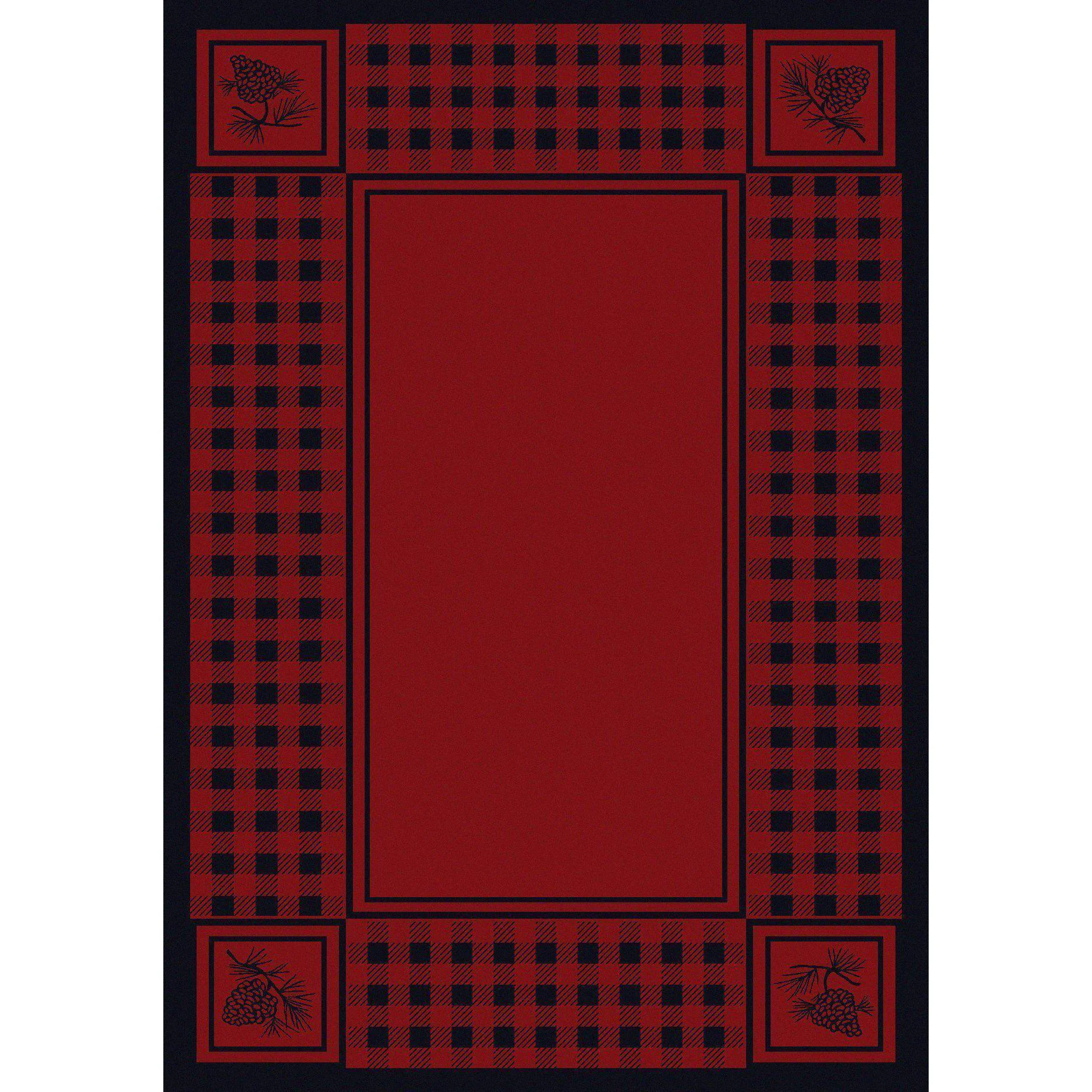 Contemporary Forest Refuge Rug – Red High-Quality