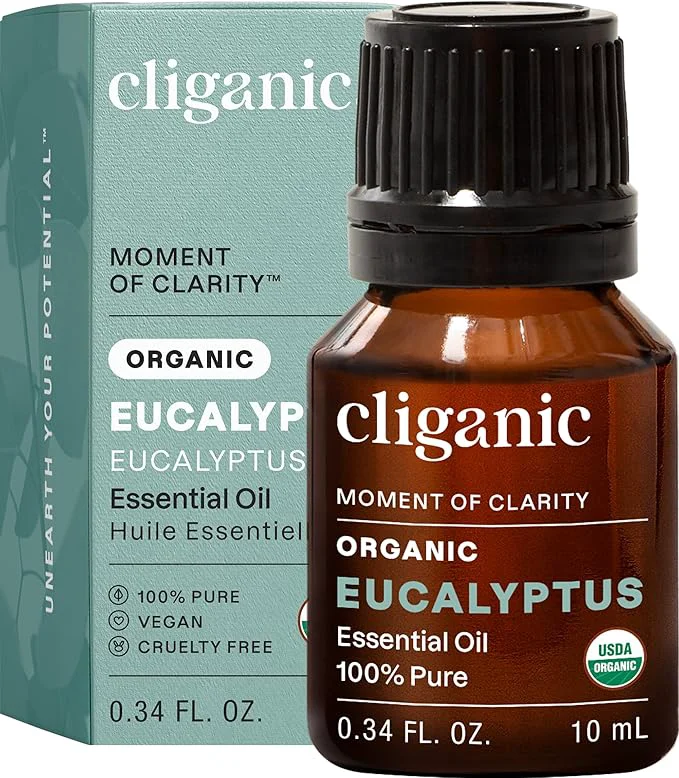 Elegant Cliganic USDA Organic Eucalyptus Essential Oil Pure Natural Durable