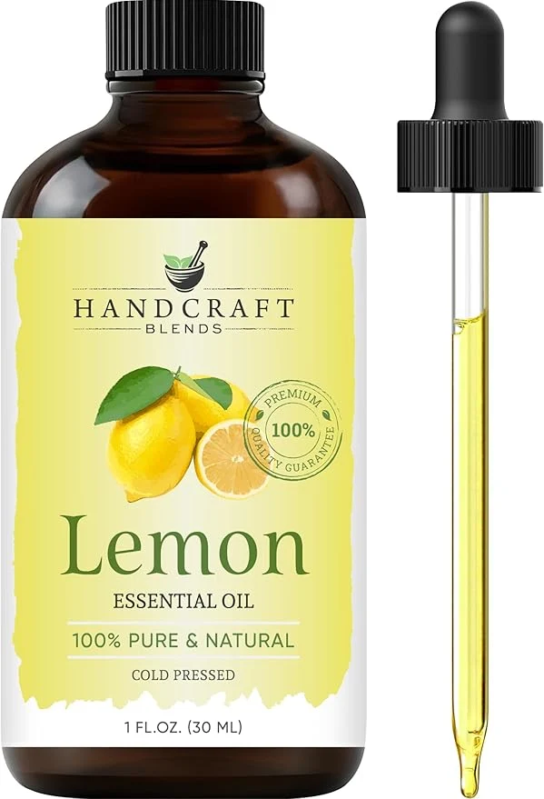 Healthy Handcraft Blends Lemon Essential Oil – 1 Fl Oz – Pure and Natural – Lightweight
