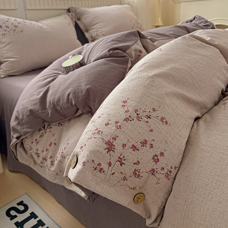 Original Design Ownkoti Elegant Plum Blossom Bedding Set Contemporary