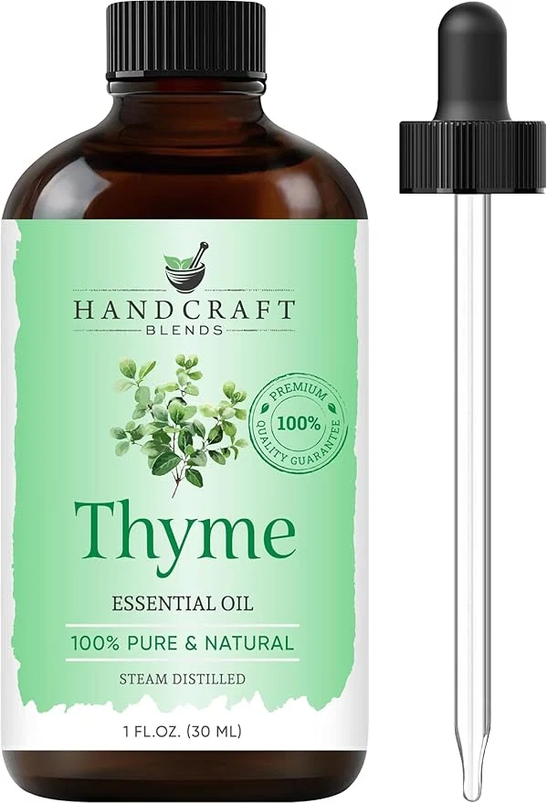 Fine Crafted Handcraft Blends Thyme Essential Oil – 1 Fl Oz – Pure and Natural – Classic