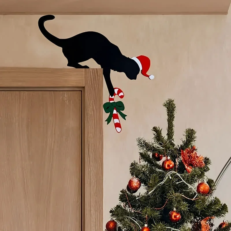 Original Design Ownkoti Black Cat Door Frame Decor Expertly Made