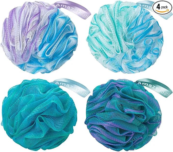 Premium Material AmazerBath Loofah Sponge 60g Piece Exfoliating Bath Sponge Body Scrubber Environmentally Friendly