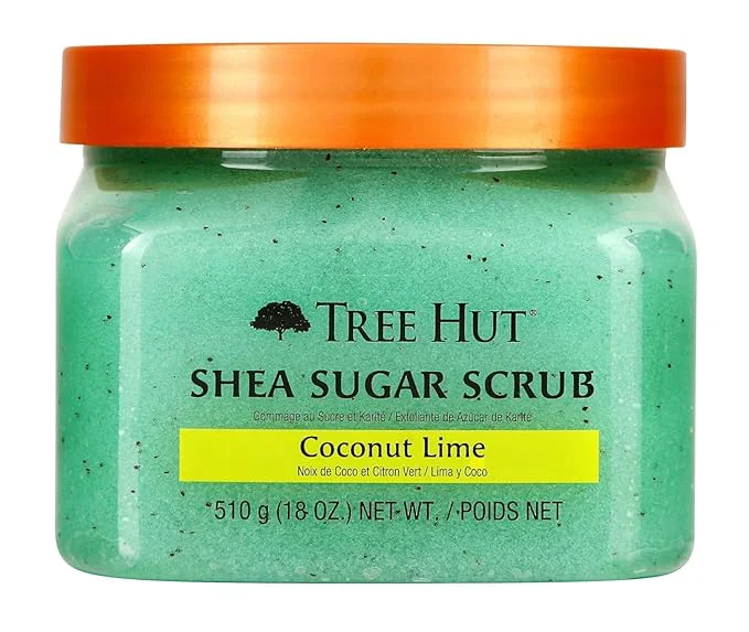 Secure Tree Hut Exfoliating Shea Sugar Body Scrub Coconut Lime 18 oz Easy-to-Use