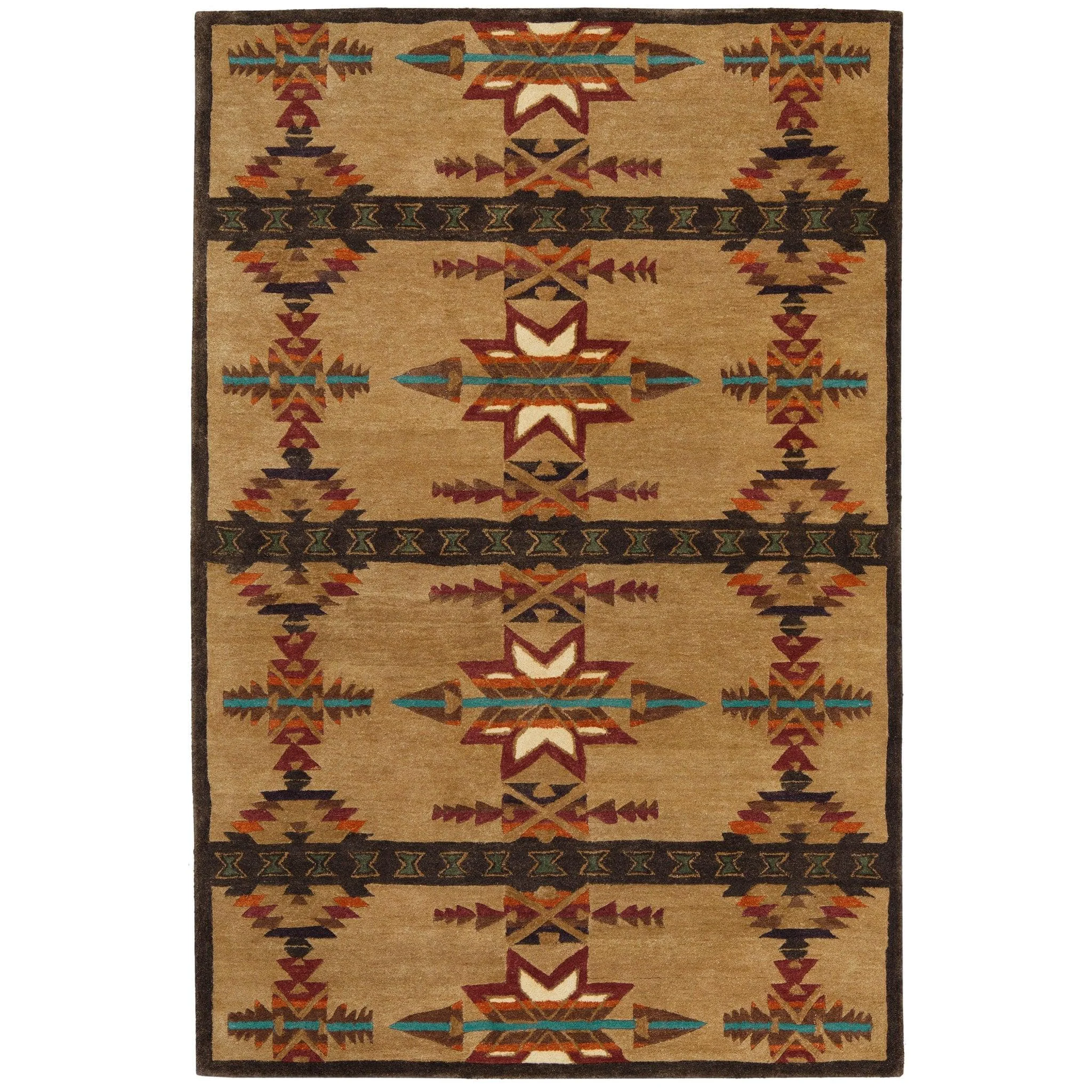 Fashionable Pendleton Classic Gatekeeper Golden Tan Rug Environmentally Friendly