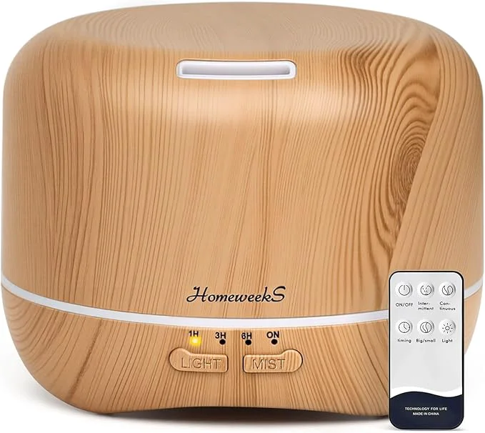 Innovative Homeweeks 300ml Essential Oil Diffuser Quiet Aromatherapy Mist Diffusers First-Class
