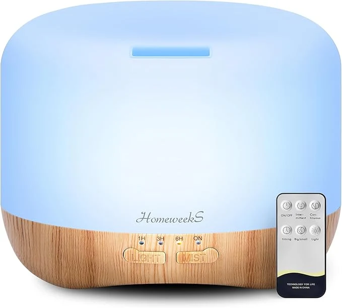 Functional Homeweeks 300ml Essential Oil Diffuser Quiet Aromatherapy Mist Diffusers Luxury
