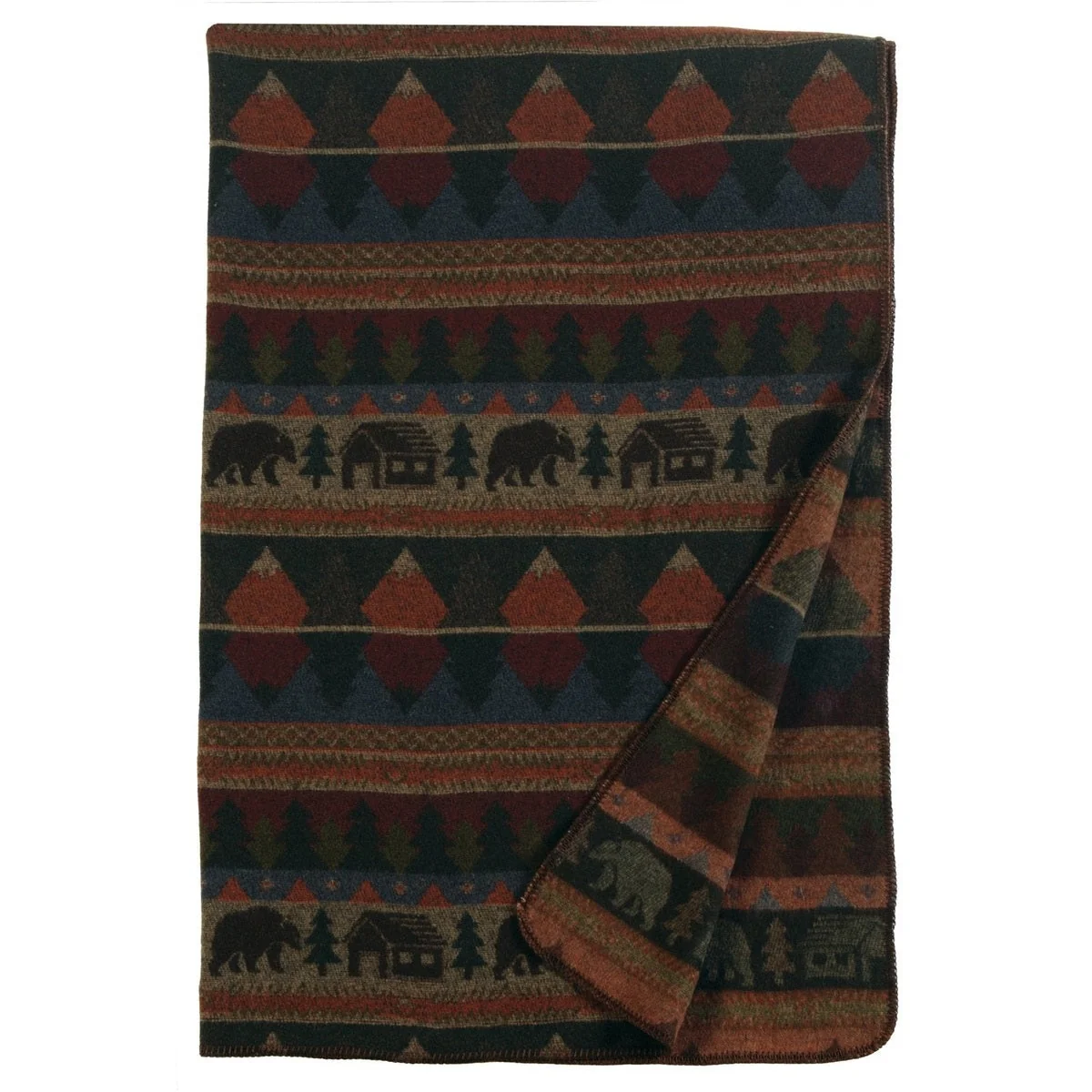 Unique Cabin Bear Throw Recyclable