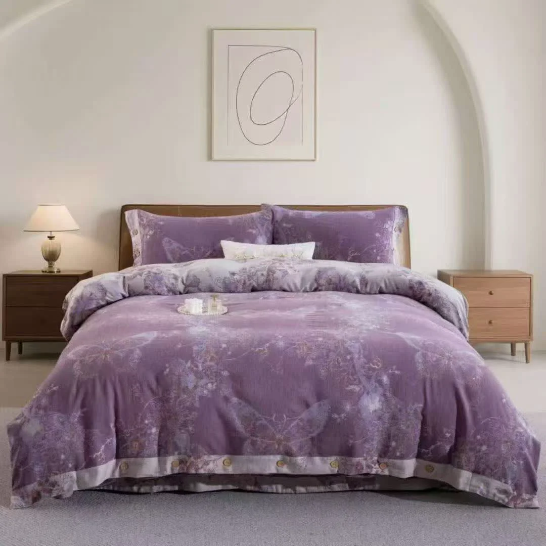 High-Quality Ownkoti Dreamy Butterfly Cotton Double Gauze Bedding Set 4PCS Authentic