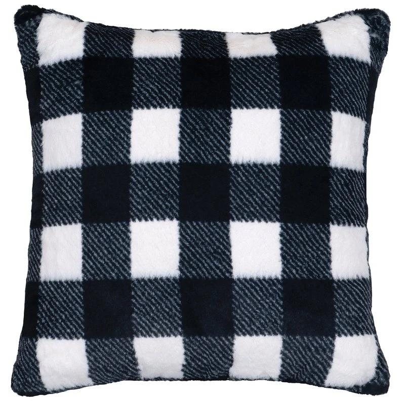 Secure Checkers Snow Pillow – 18×18 Stylish