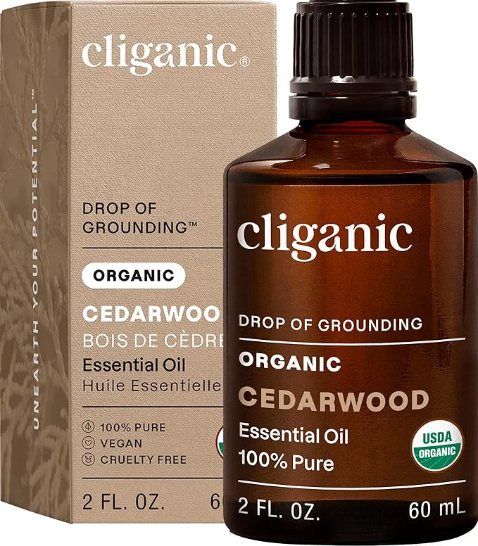 Traditional Cliganic Organic Cedarwood Essential Oil Easy-to-Use