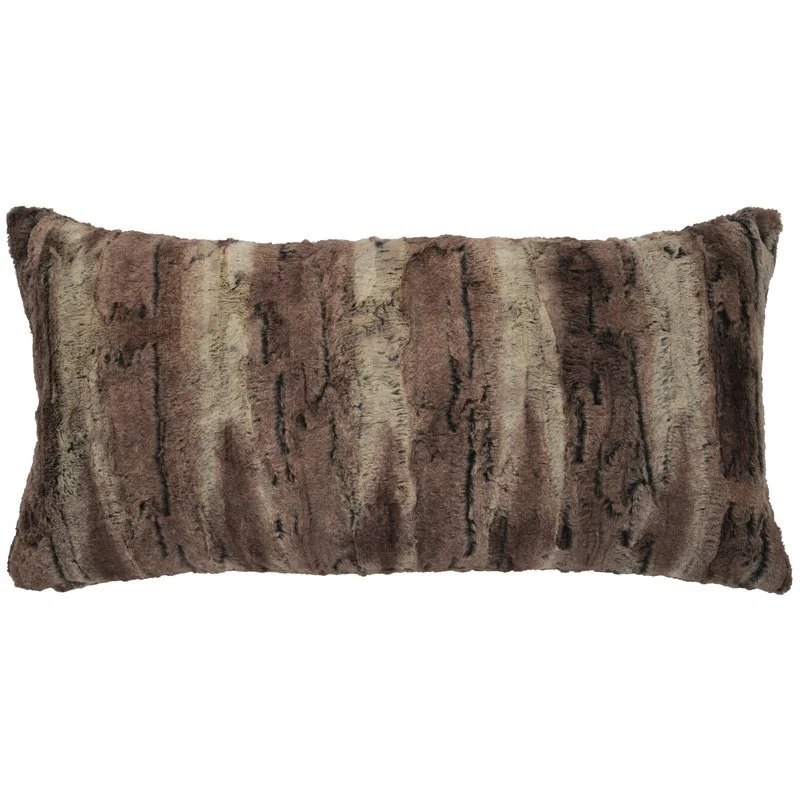 Soft Pewter Fox Pillow – 14×26 Authentic