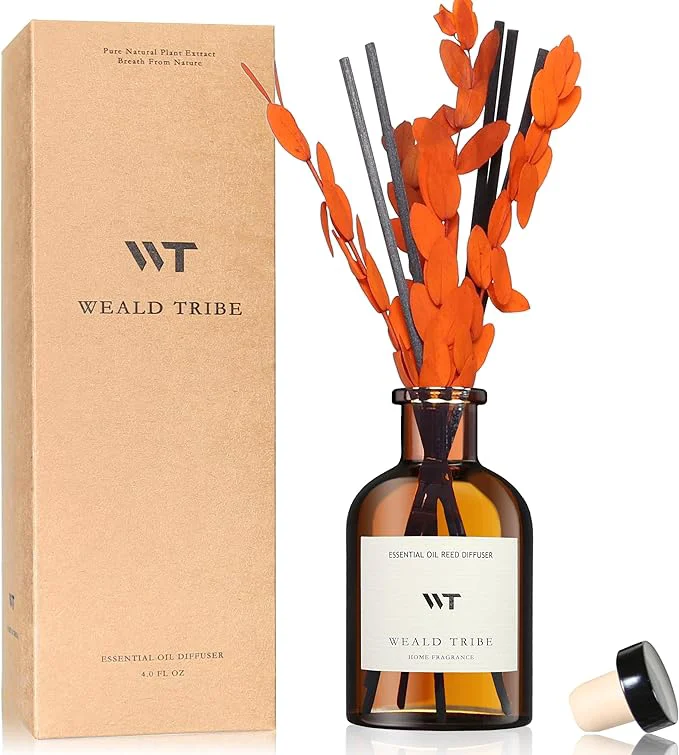 Fashionable WEALD TRIBE Reed Diffuser Set for Bathroom Air Fresheners Oil Diffuser Sticks World-Class