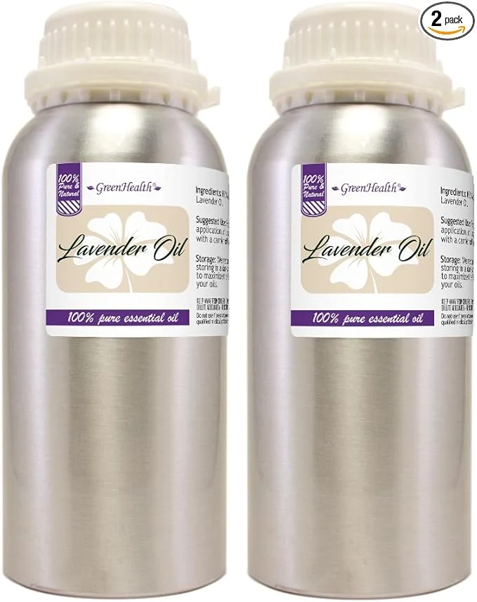 Dependable 2 Bottles – GreenHealth Lavender Essential Oil – 16 fl oz Each – Pure Crafted