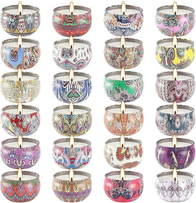 Carefully Designed YOROXRG 24Pack Scented Candles Soy Wax Jar Candles Aromatherapy Candles Advanced