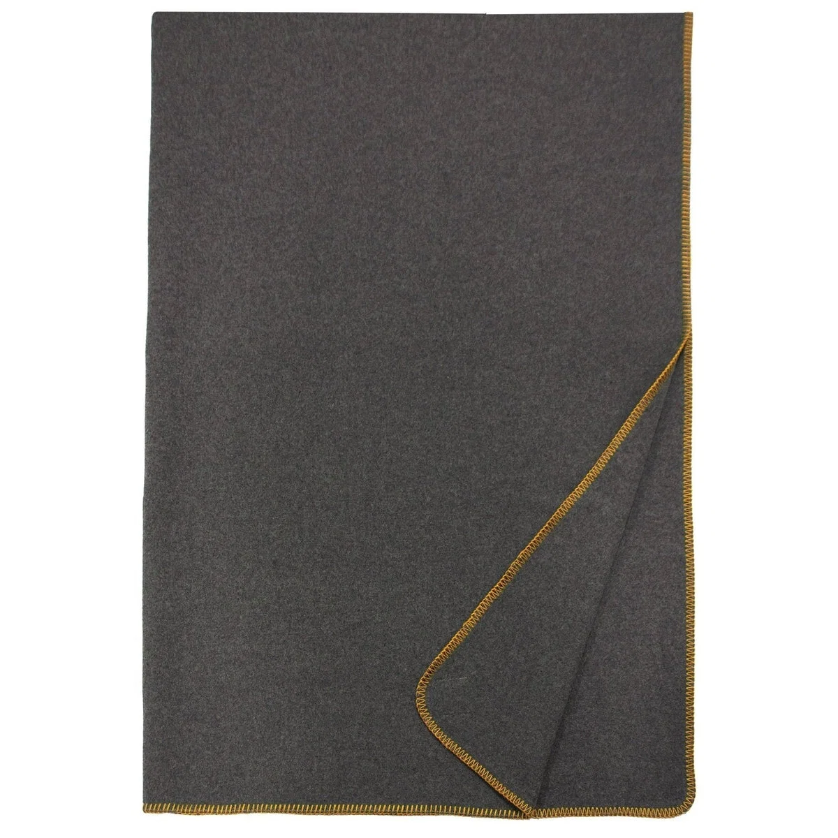 High-End Solid Greystone Throw Gold Long-Lasting