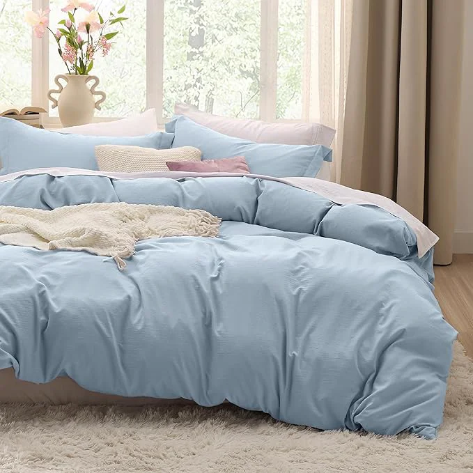 Stylish Bedsure Celestial Blue Oversized King Duvet Cover – 3 Pieces Prewashed Extra Soft Bedding Set Includes 1 Duvet Cover 120×98 Inches with Zipper Closure amp 2 Pillow Shams Comforter Not Included Eco-Friendly