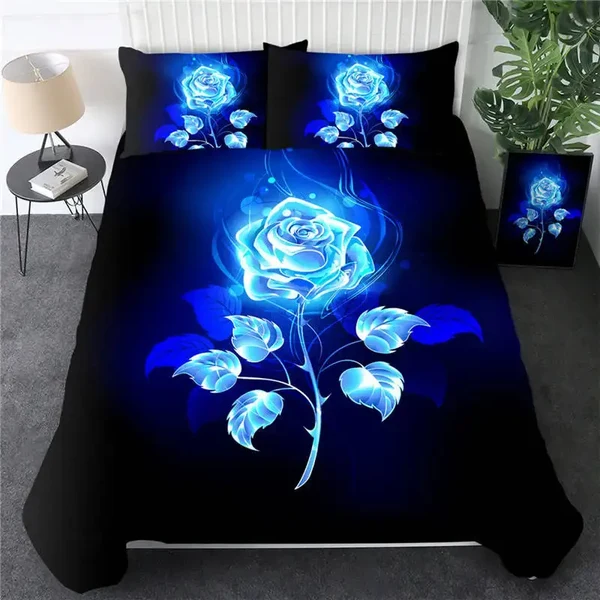 Fashionable Colorful Roses Duvet Cover Comfortable