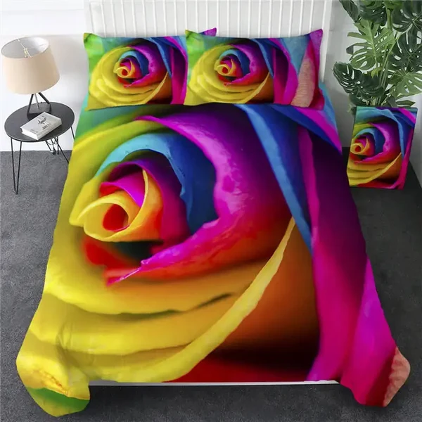 Dependable Colorful Roses Duvet Cover Carefully Designed